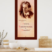 John Barrymore in Hamlet Broadway 1922 Poster (Keuken)