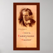 John Barrymore in Hamlet Broadway 1922 Poster (Voorkant)