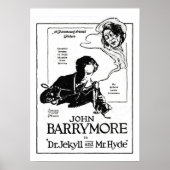 John Barrymore Jekyll en Hyde 1920 Movie Ad Print (Voorkant)