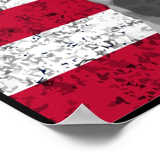 John Basilone en de Amerikaanse vlag — Grens Poster (Hoek)