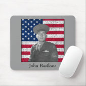 John Basilone en de Amerikaanse vlag Muismat (Met muis)