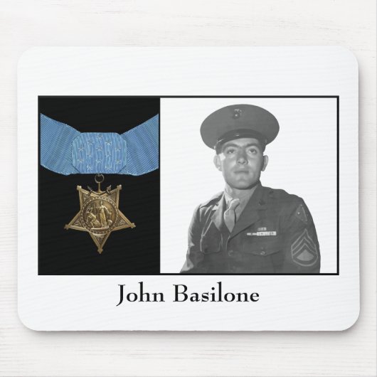 John Basilone en The Medal of Honor Muismat (Voorkant)
