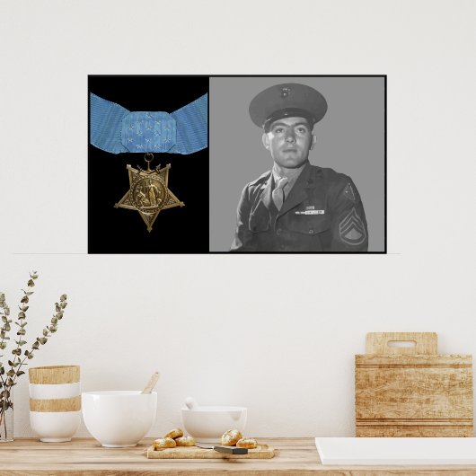 John Basilone en The Medal of Honor Poster (Keuken)