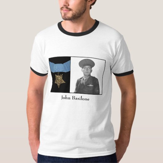 John Basilone en The Medal of Honor T-shirt (Voorkant)