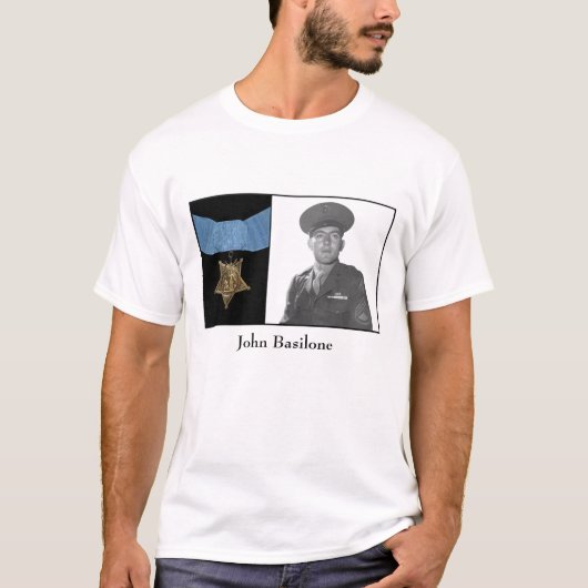 John Basilone en The Medal of Honor T-shirt (Voorkant)