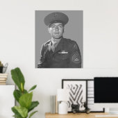 John Basilone — Medal of Honor Recipient Poster (Thuiskantoor)