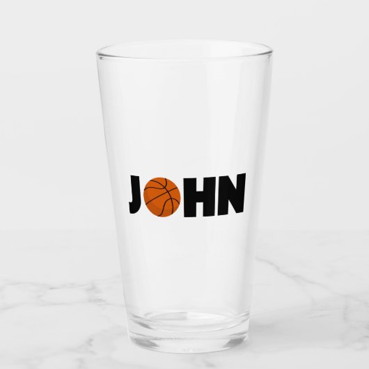 John Basketball Glas (Voorkant)