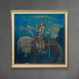 John Bauer A knight from Tussen Gnomes Poster