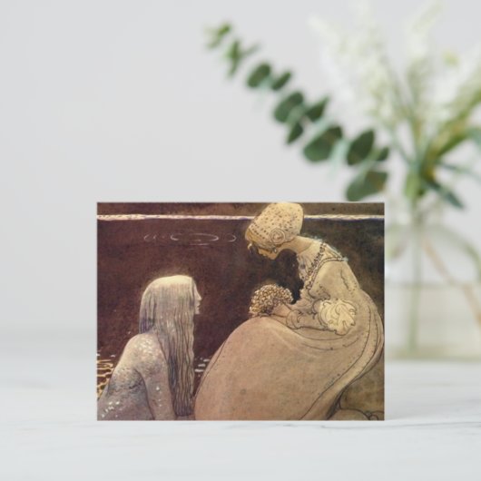 John Bauer Agneta en het meer King Briefkaart (Staand voorkant)