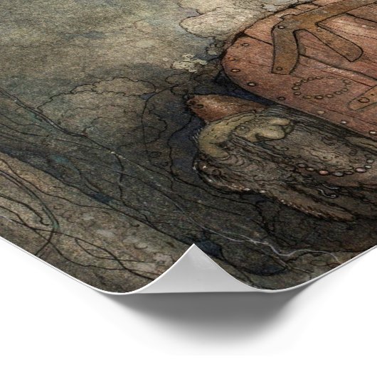 John Bauer - Bergaporten Poster (Hoek)