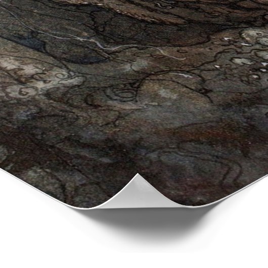 John Bauer - Bergaporten Poster (Hoek)