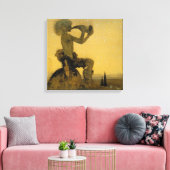 John Bauer Blew op de hoorn Canvas Afdruk (Insitu (Woonkamer))