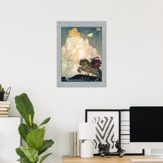 John Bauer Castle of Rosy Clouds Poster (Thuiskantoor)