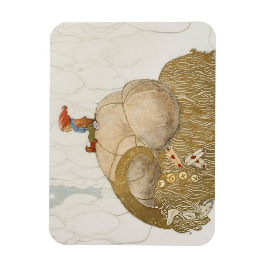 John Bauer - De kerstgeit Magneet (Verticaal)