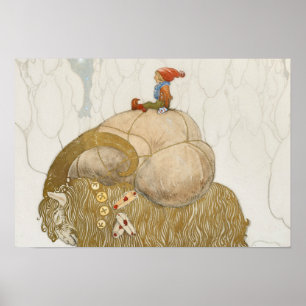 John Bauer - De kerstgeit Poster