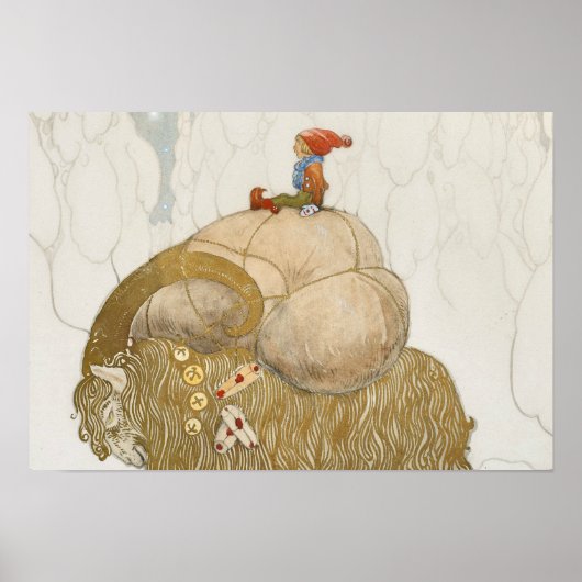 John Bauer - De kerstgeit Poster (Voorkant)