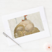 John Bauer - De kerstgeit Rechthoekige Sticker (Envelop)