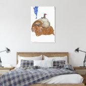 John Bauer De Kerstgeit Scandinavisch Canvas Afdruk (Insitu (Slaapkamer))