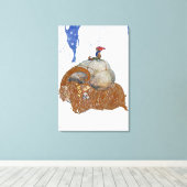 John Bauer De Kerstgeit Scandinavisch Canvas Afdruk (Insitu (Houten vloer))