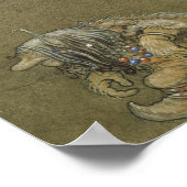 John Bauer - De prinses en de rollen Poster (Hoek)