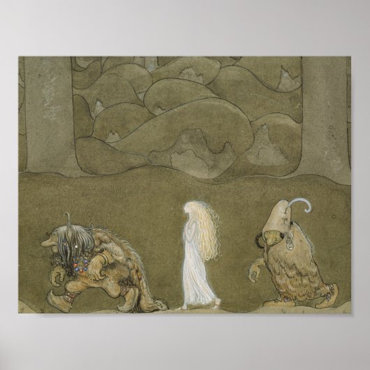 John Bauer - De prinses en de rollen Poster (Voorkant)