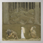 John Bauer - De prinses en de rollen Poster (Voorkant)