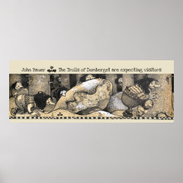 John Bauer Domberget Trolls verwacht gasten CC123 Poster