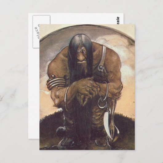 John Bauer - Een oude bergtroll Briefkaart (Voorkant / Achterkant)