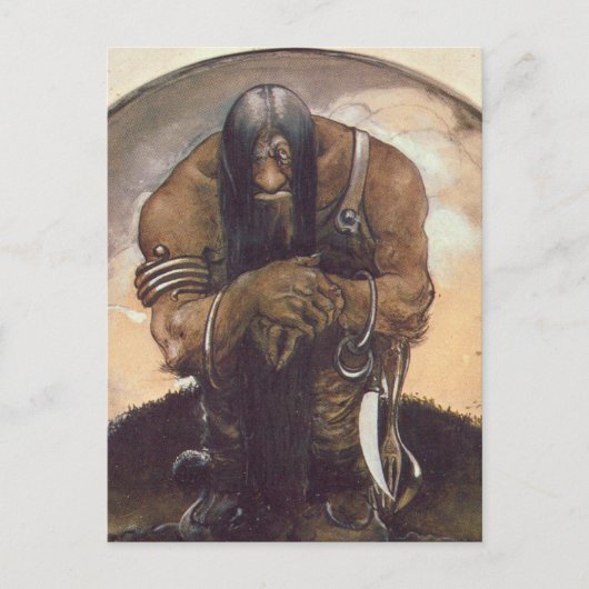 John Bauer - Een oude bergtroll Briefkaart (Voorkant)