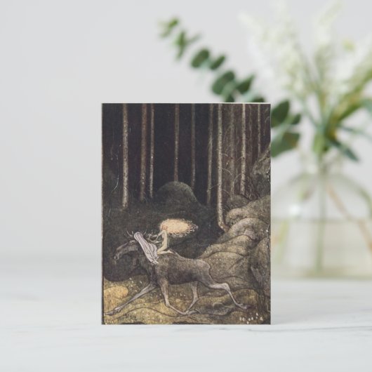 John Bauer - Elk Cotton Briefkaart (Staand voorkant)