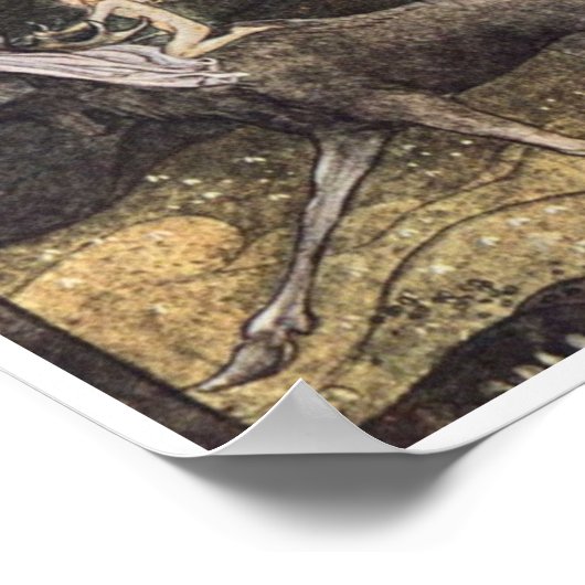 John Bauer Elk Cotton Poster (Hoek)