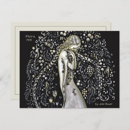 John Bauer Flora C1148 Art Wenskaart (Voorkant / Achterkant)