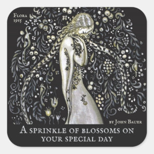 John Bauer Flower sprinkle CC1149 Celebrations Vierkante Sticker