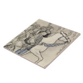 John Bauer - Het paard dat hij in de bit leidde Tegeltje (Zijkant)