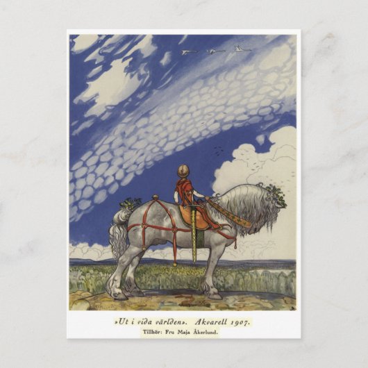 John Bauer - in de Brede Wereld Briefkaart (Voorkant)