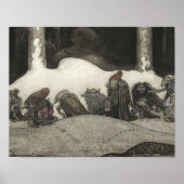 John Bauer - In de kerstnacht Poster (Voorkant)