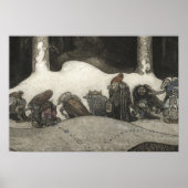 John Bauer - In de kerstnacht Poster (Voorkant)