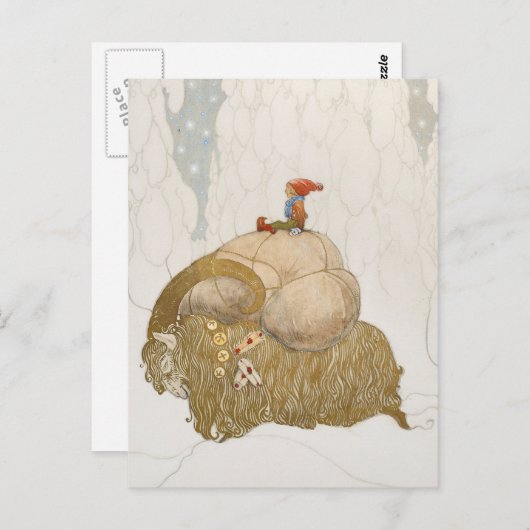 John Bauer - Julbocken Briefkaart (Voorkant / Achterkant)