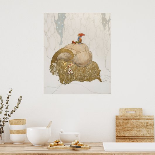 John Bauer - Julbocken Poster (Keuken)
