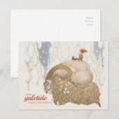 John Bauer Kerstjuli jbocken Yule geit CC1026 Feestdagenkaart (Voorkant / Achterkant)