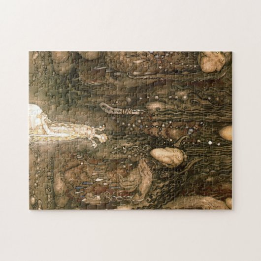 John Bauer - Kijk eens naar hun trollenmoeder: kij Legpuzzel (Horizontaal)