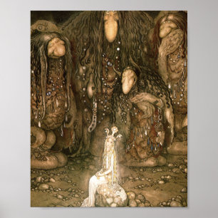 John Bauer - Kijk naar hun trollenmoeder die zei:  Poster
