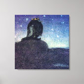 John Bauer King of Troll Mountain in Blue Canvas Afdruk (Voorkant)