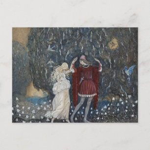 John Bauer - Lena Dances met de Knight Briefkaart
