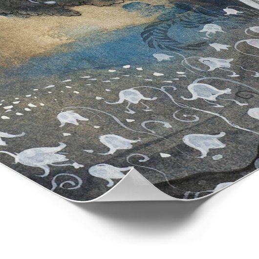 John Bauer - Lena Dances met de Knight Poster (Hoek)