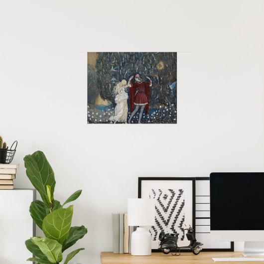 John Bauer - Lena Dances met de Knight Poster (Thuiskantoor)