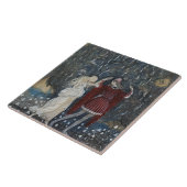 John Bauer - Lena Dances met de Knight Tegeltje (Zijkant)