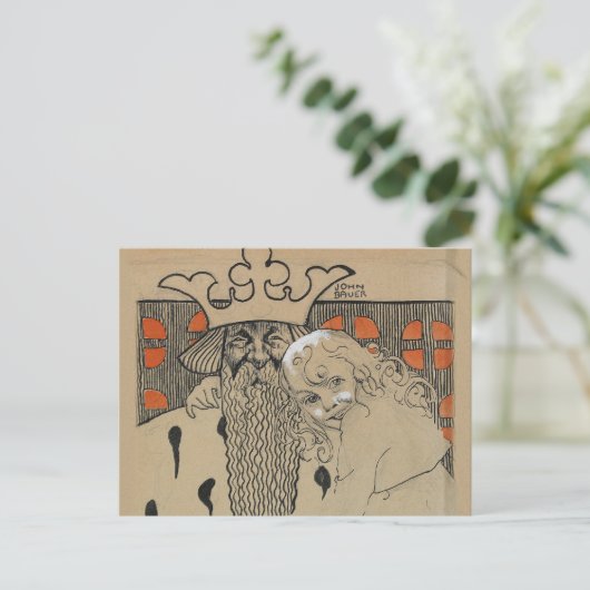 John Bauer, Linda Gull och den gamle, 1905 Briefkaart (Staand voorkant)