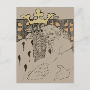 John Bauer, Linda Gull och den gamle, 1905 Briefkaart