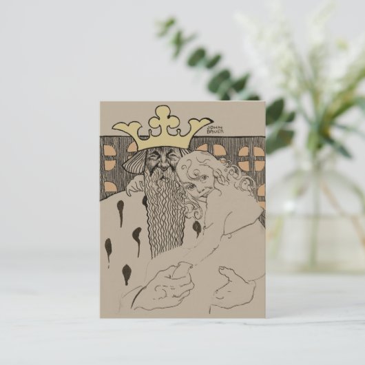 John Bauer, Linda Gull och den gamle, 1905 Briefkaart (Staand voorkant)